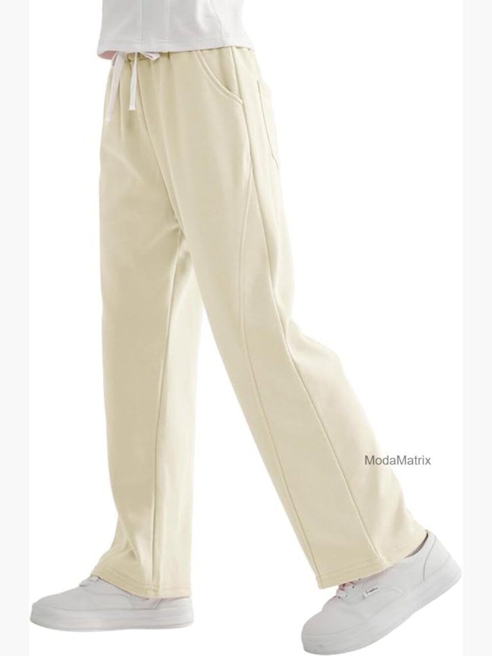 Girls Wide Leg Sweatpants with Pockets Straight Pants 4-14